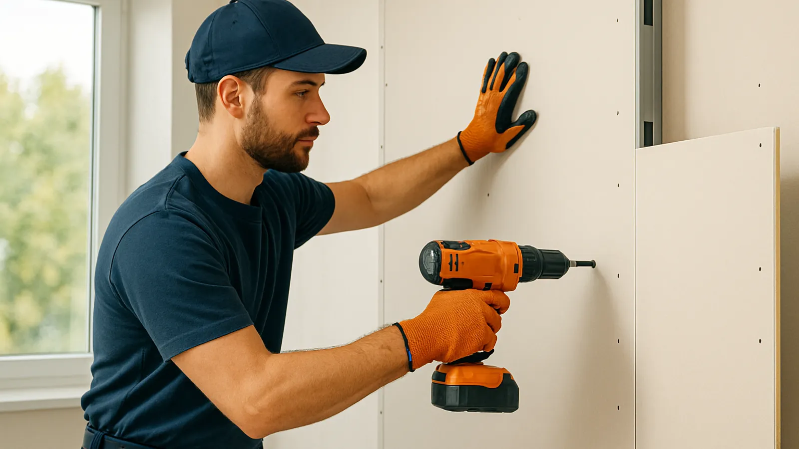 Service Plâtrerie & placo – illustration chantier